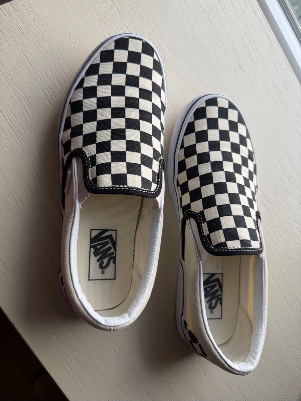 Vans Asher Checkerboard Slip On Shoes